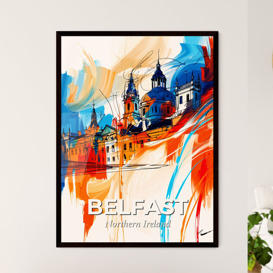 Vibrant Belfast, Northern Ireland - A Painting Of A Building With A Dome And Towers