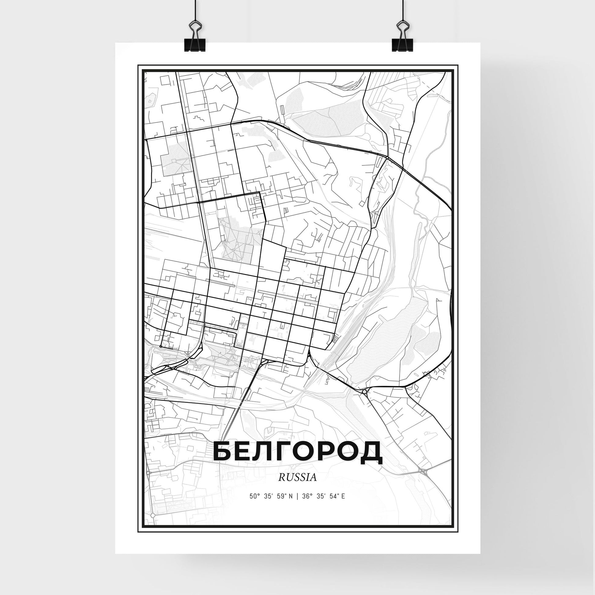 Belgorod Russia - Premium City Map Poster