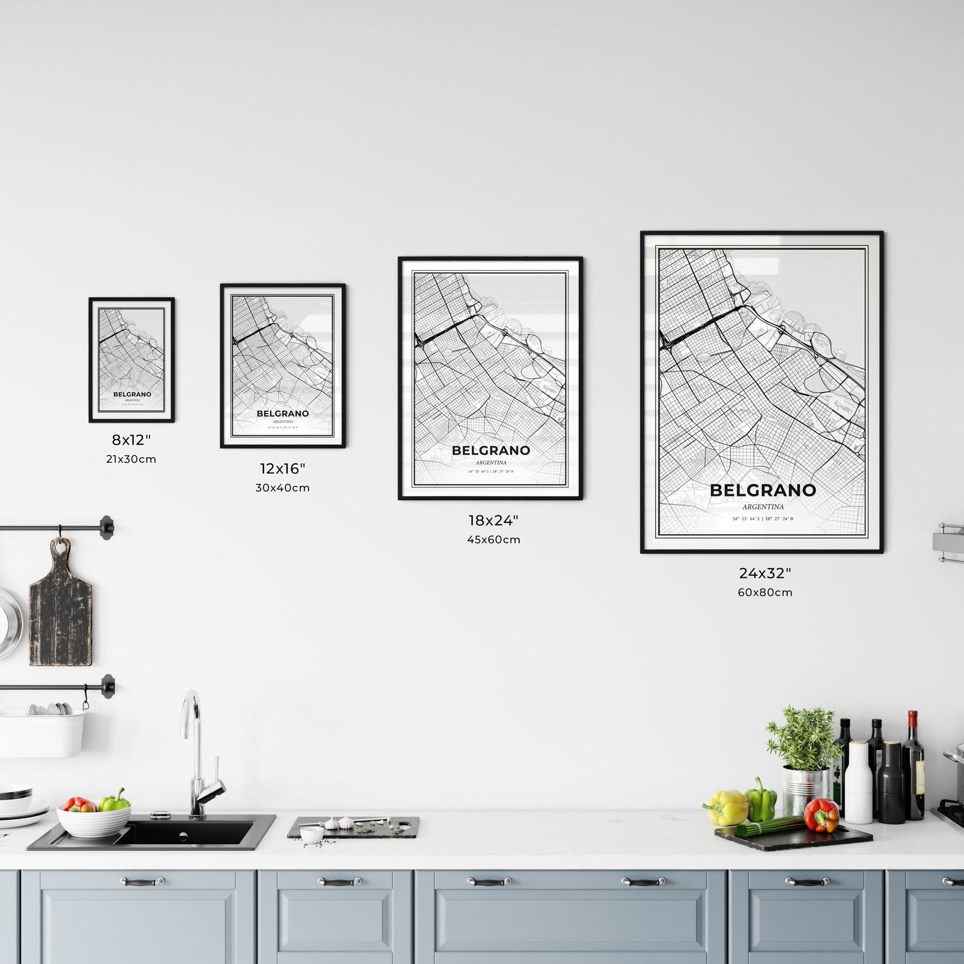 Belgrano Argentina - Customizable Modern City Map