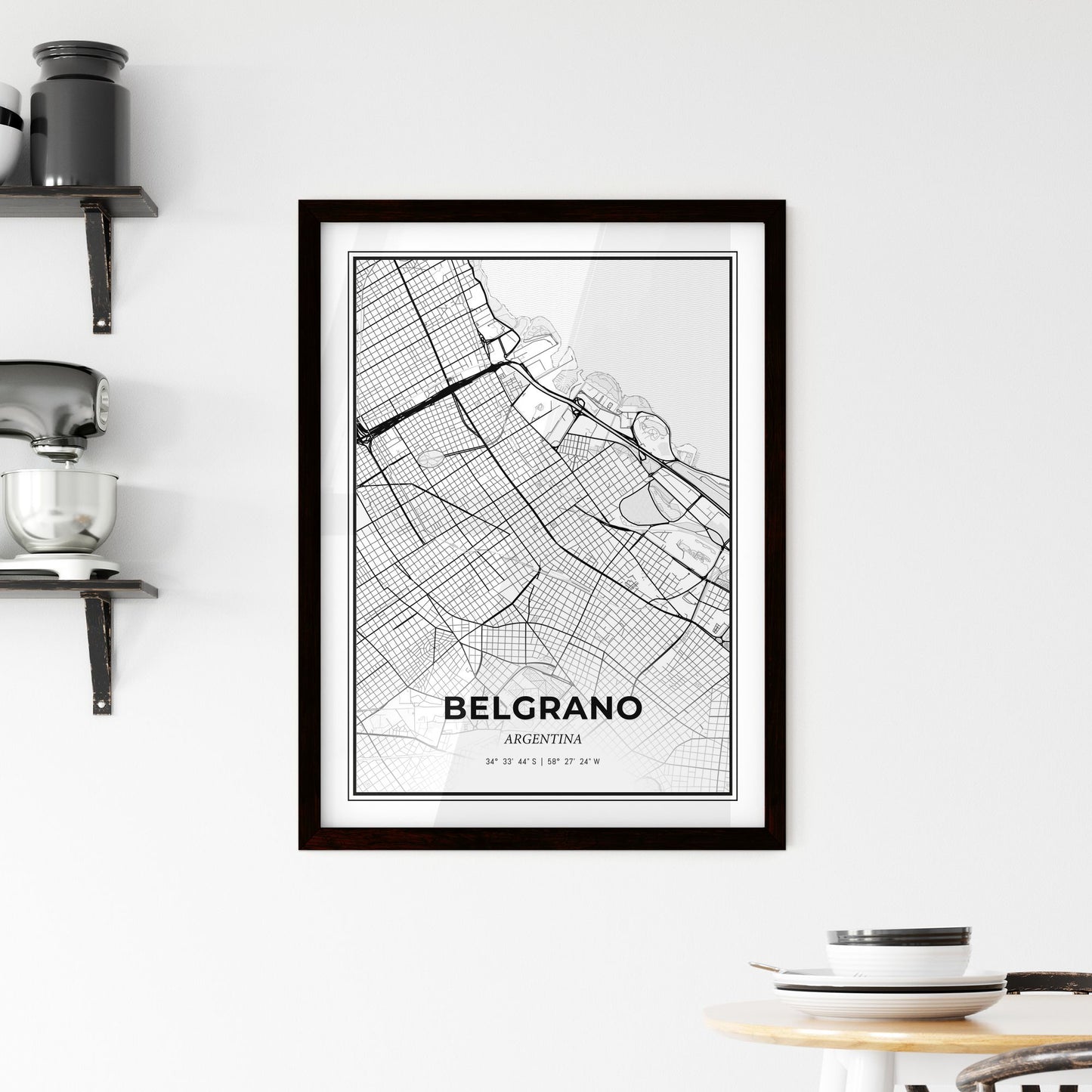 Belgrano Argentina - Minimal City Map