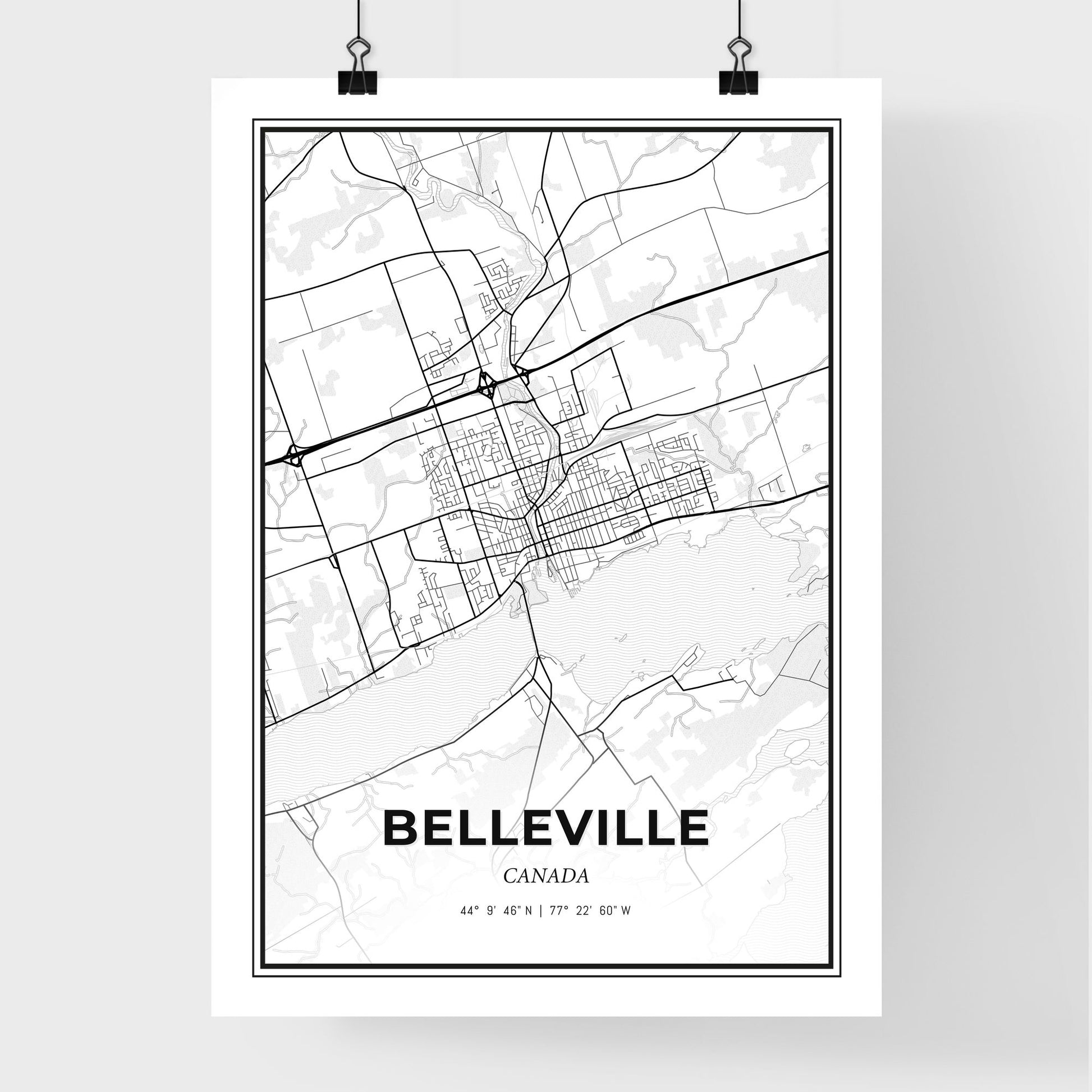 Belleville Canada - Premium City Map Poster