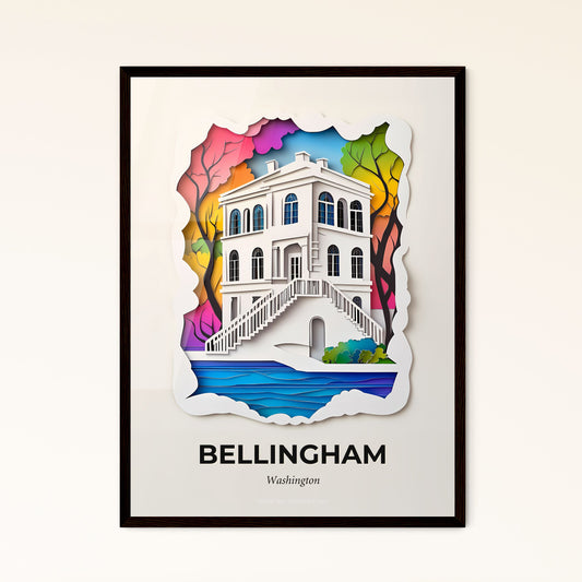 Vivid Bellingham, Washington - a paper cut of a house with a staircase