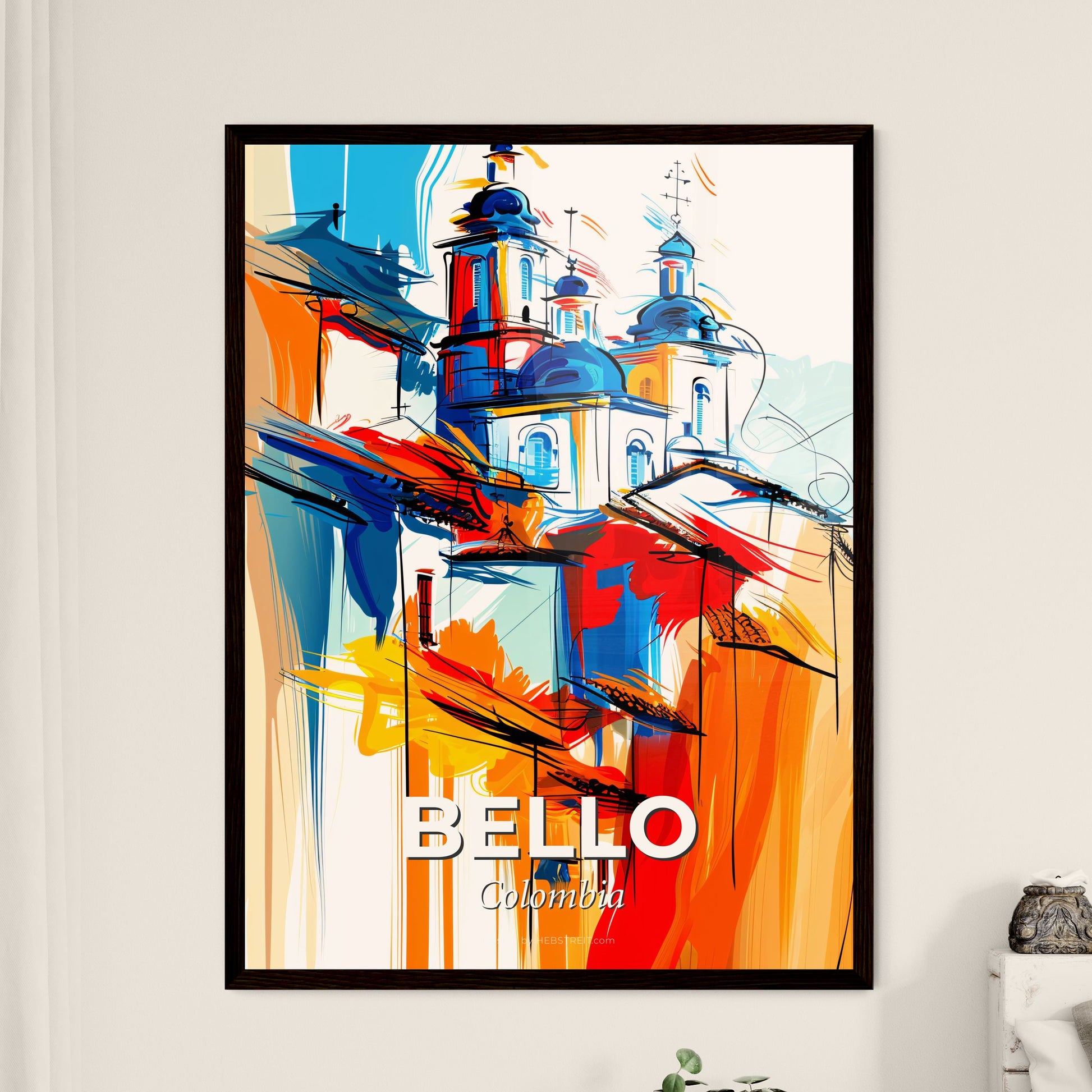 Vibrant Bello, Colombia - A Painting Of A Building