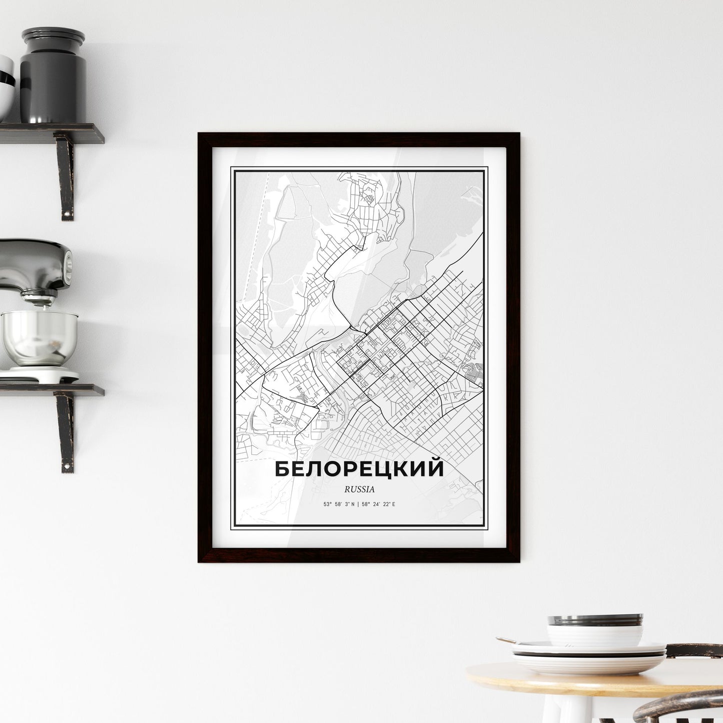 Beloretsk Russia - Minimal City Map