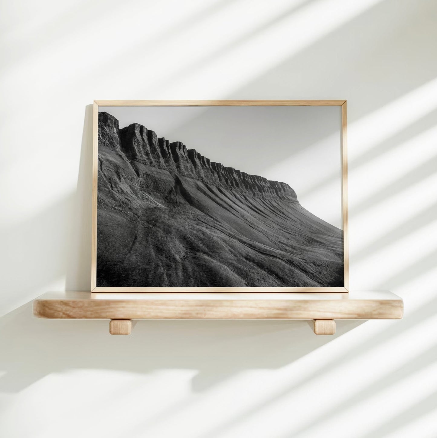 Benbulbin Wall Art – Black and White Irish Mountain Photography Print