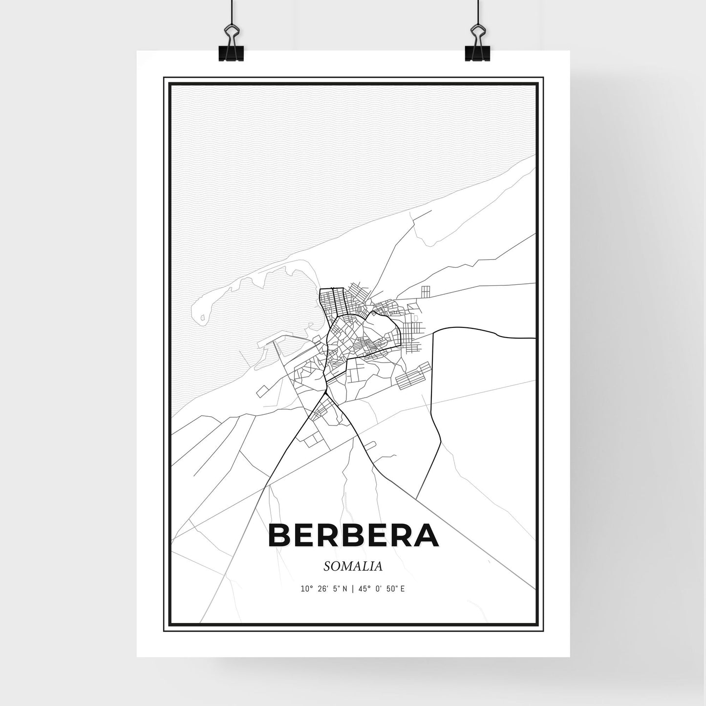 Berbera Somalia - Premium City Map Poster