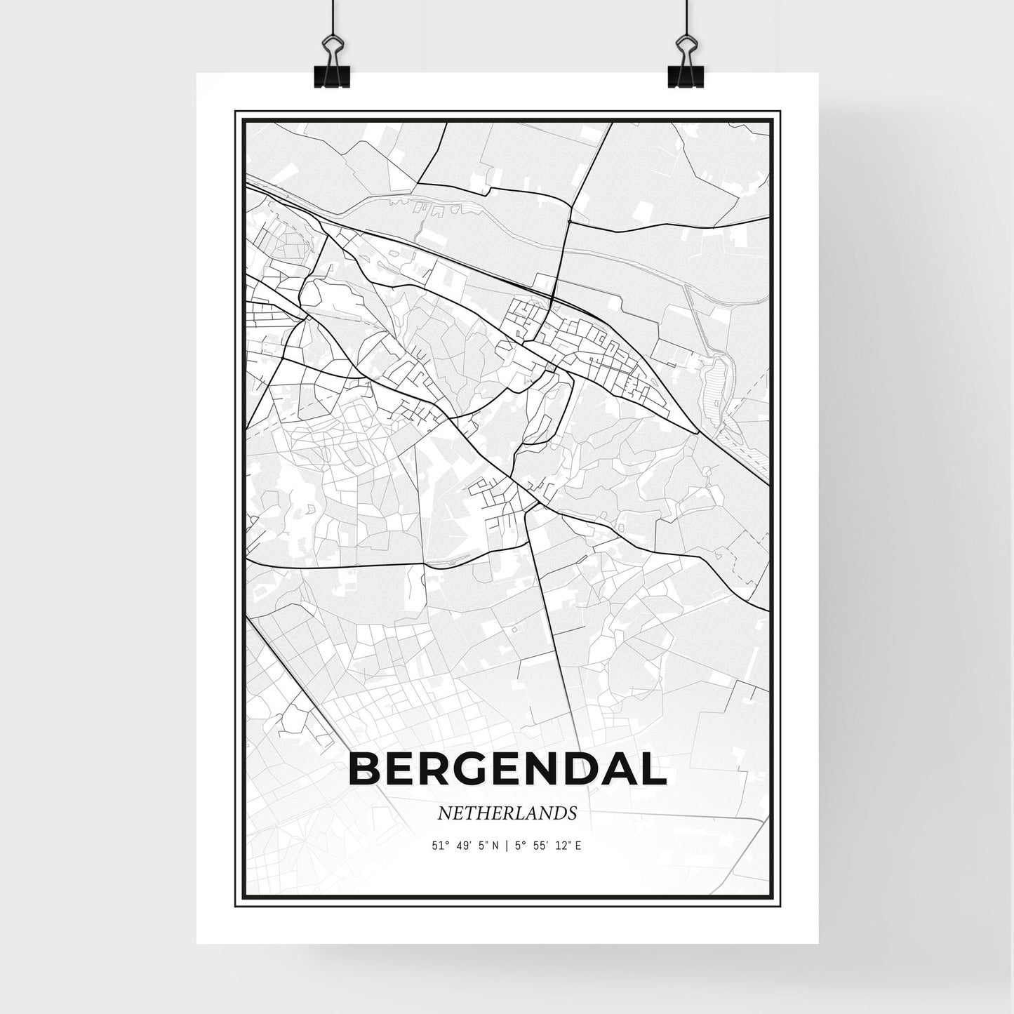  Berg en Dal Netherlands - Premium City Map Poster