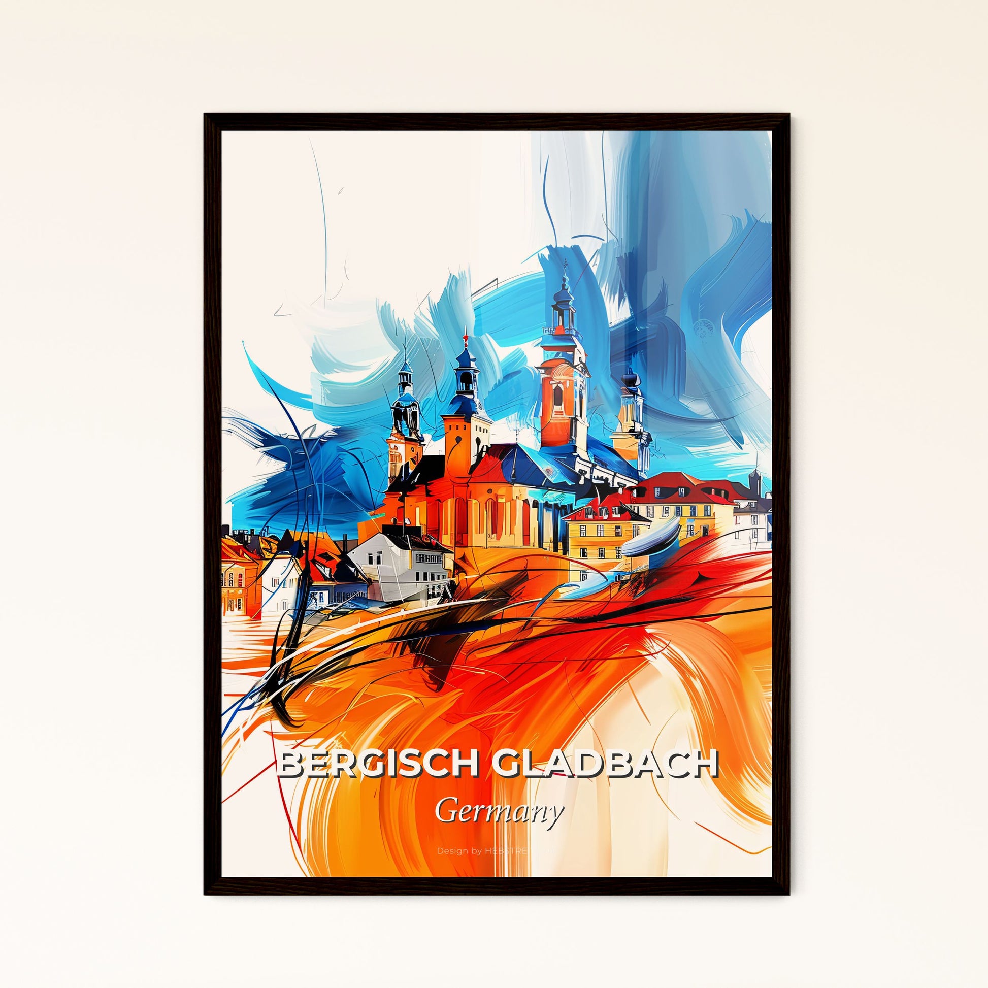 Vibrant Bergisch Gladbach, Germany - A Painting Of A City