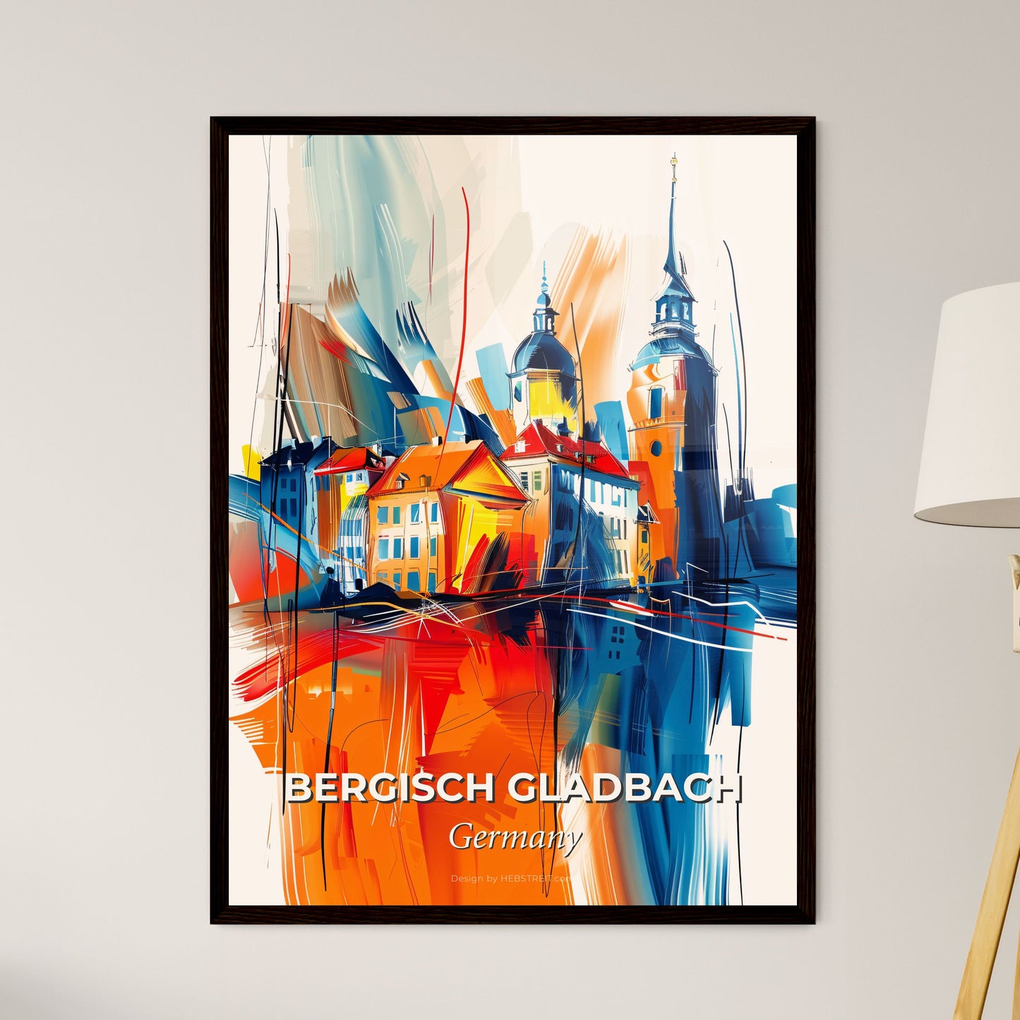 Vibrant Bergisch Gladbach, Germany - A Painting Of A City