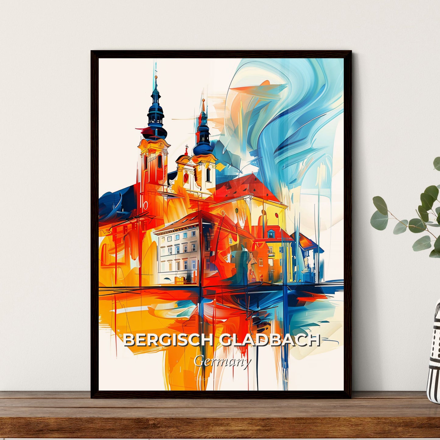 Vibrant Bergisch Gladbach, Germany - A Painting Of A Building