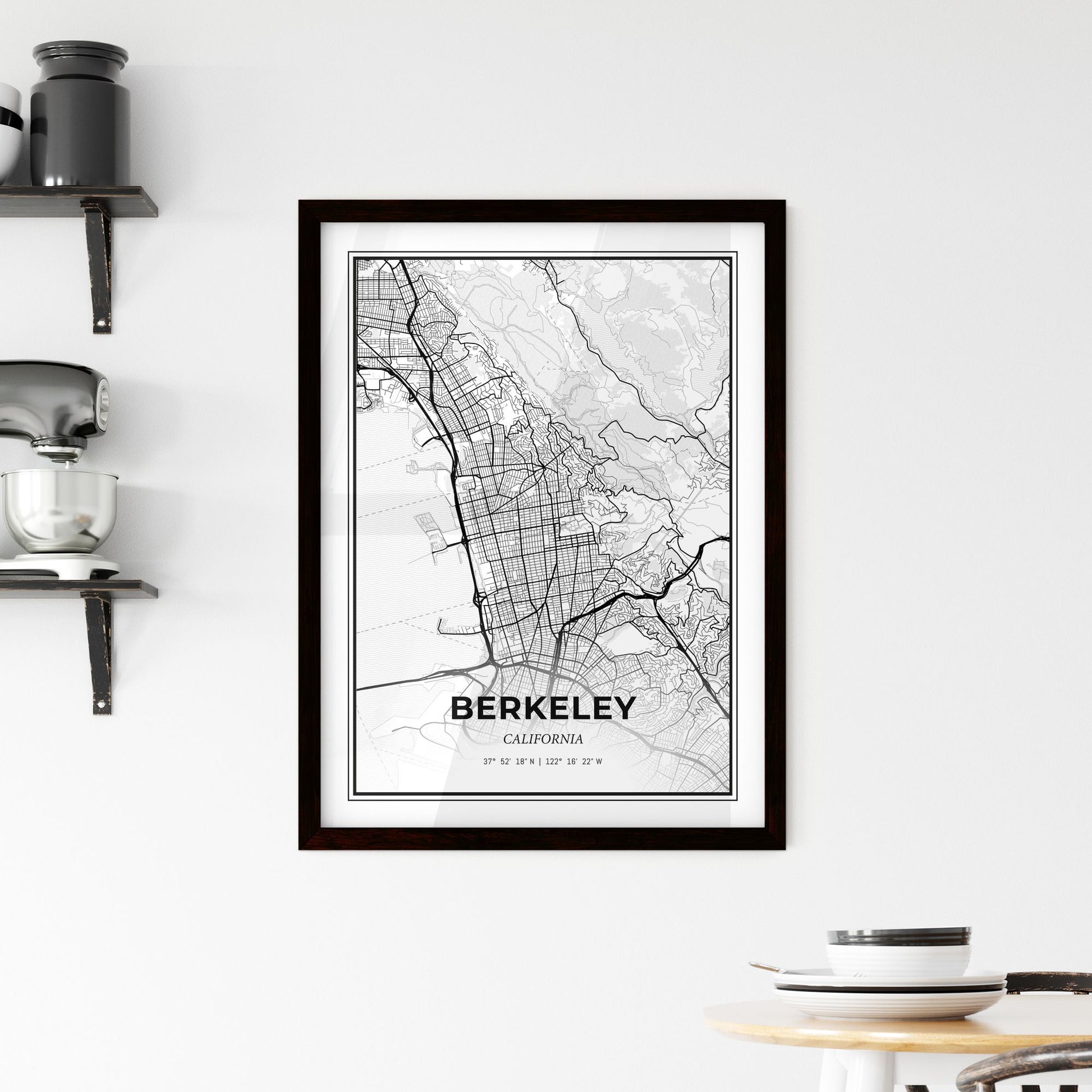 Berkeley California - Minimal City Map