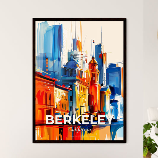 Vibrant Berkeley, California - A Colorful Cityscape With Buildings And A Reflection