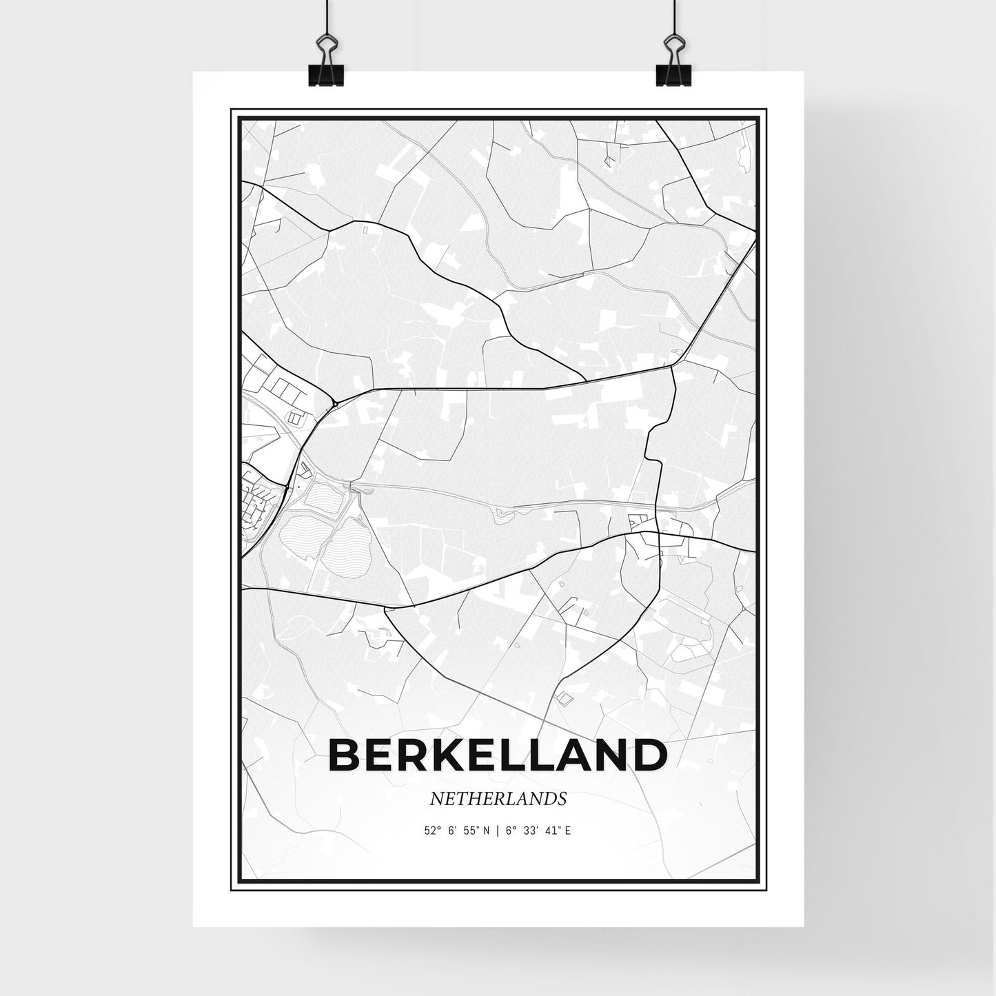  Berkelland Netherlands - Premium City Map Poster