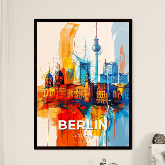 Vibrant Berlin, Germany - A Colorful Cityscape With A Tower