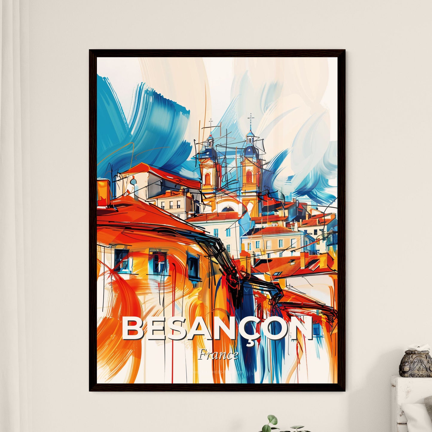 Vibrant Besançon, France - A Painting Of A City