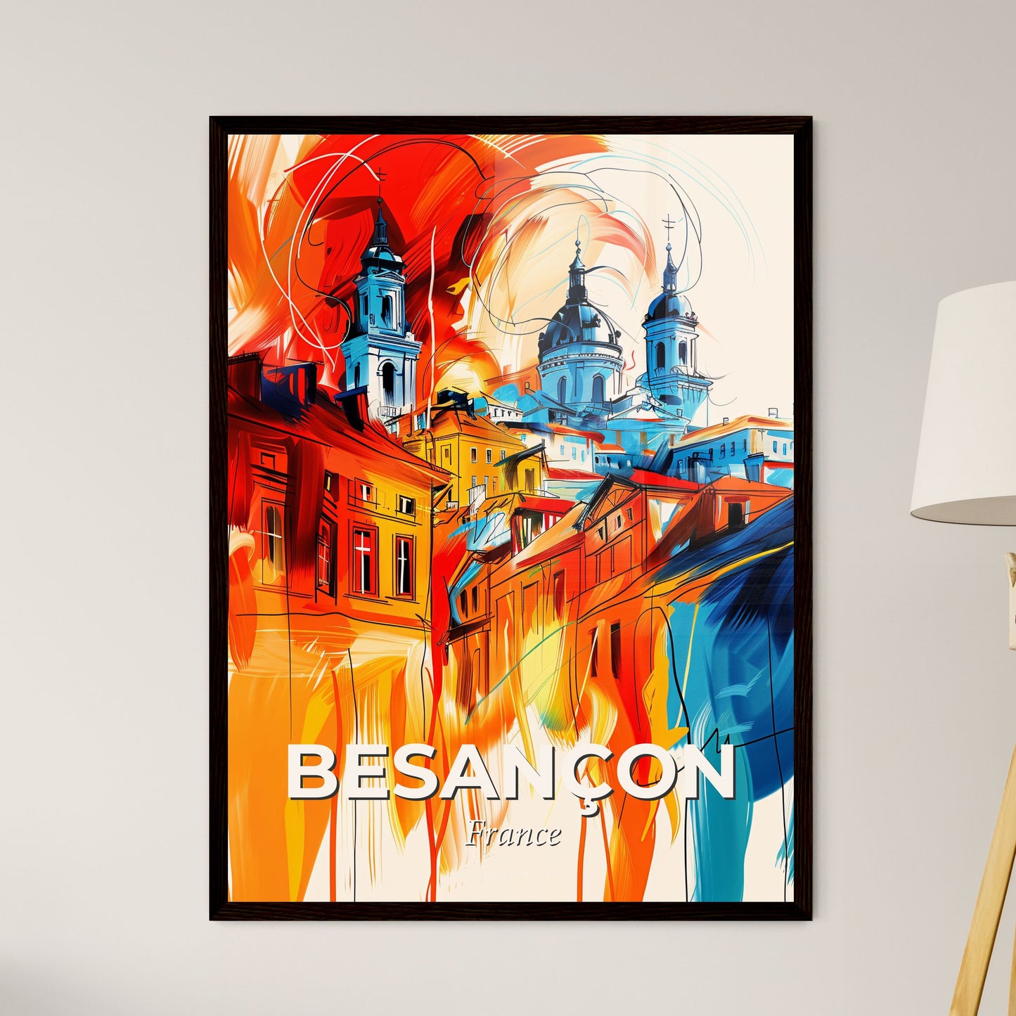 Vibrant Besançon, France - A Painting Of A City