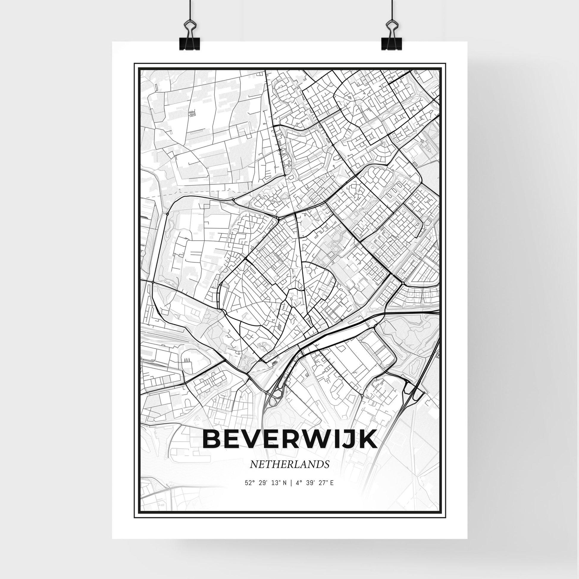  Beverwijk Netherlands - Premium City Map Poster