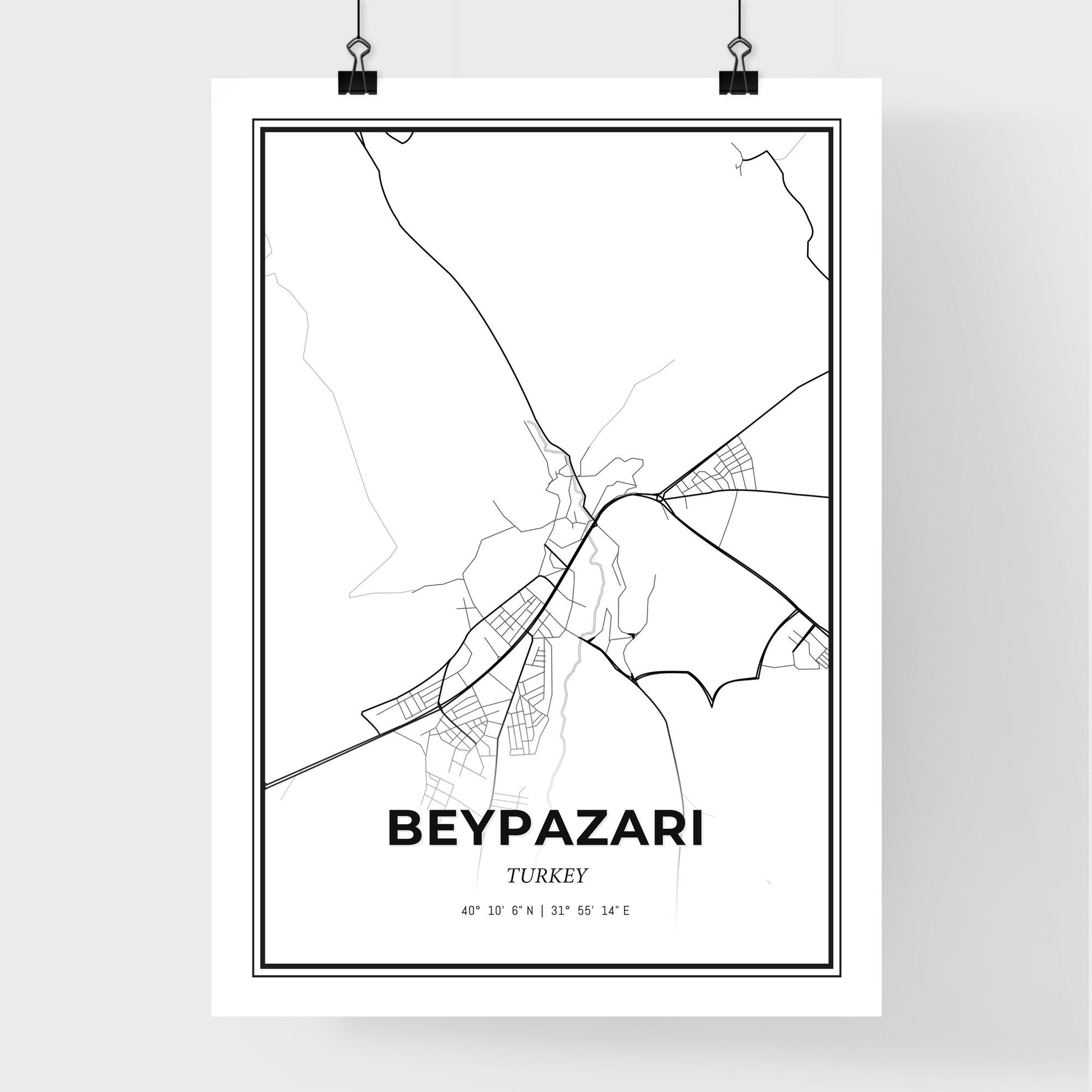 Beypazarı Turkey - Premium City Map Poster