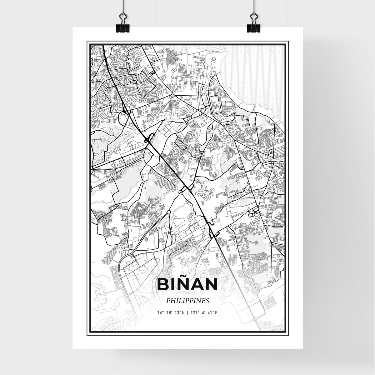 Biñan Philippines - Premium City Map Poster