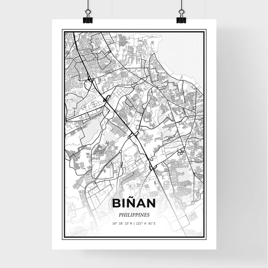 Biñan Philippines - Premium City Map Poster