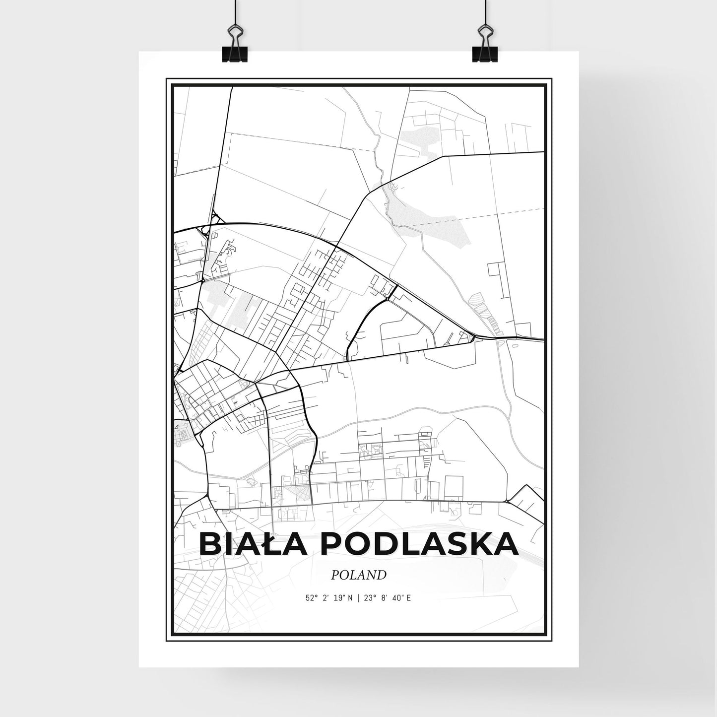 Biała Podlaska Poland - Premium City Map Poster