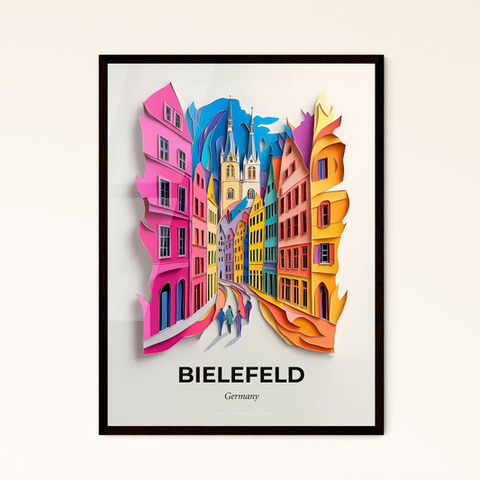 Vivid Bielefeld, Germany - a colorful city with a clock tower on the top