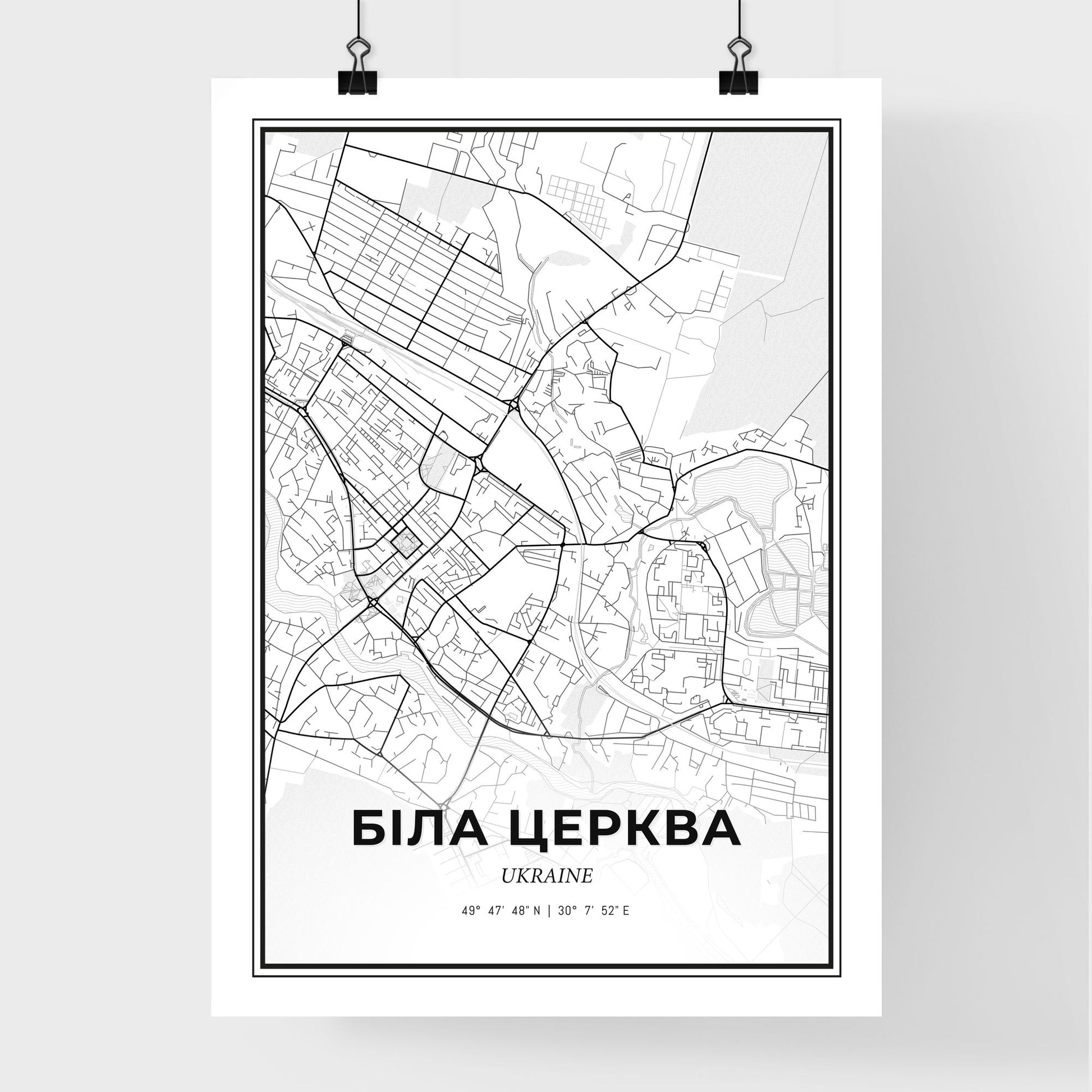 Bila Tserkva Ukraine - Premium City Map Poster