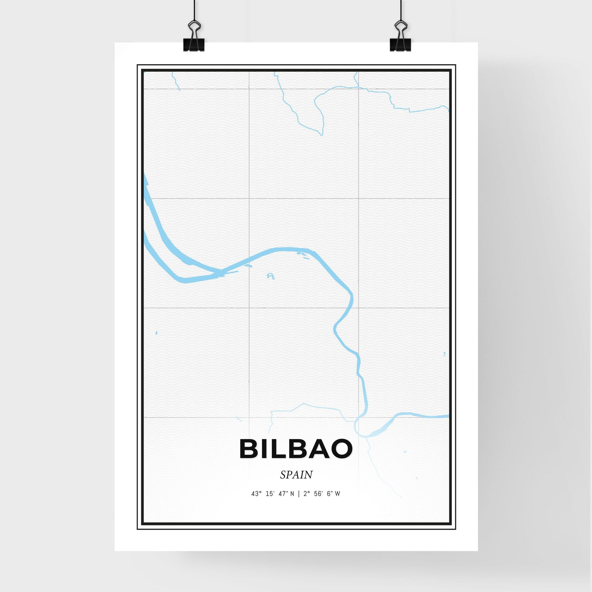 Bilbao Spain - Premium City Map Poster