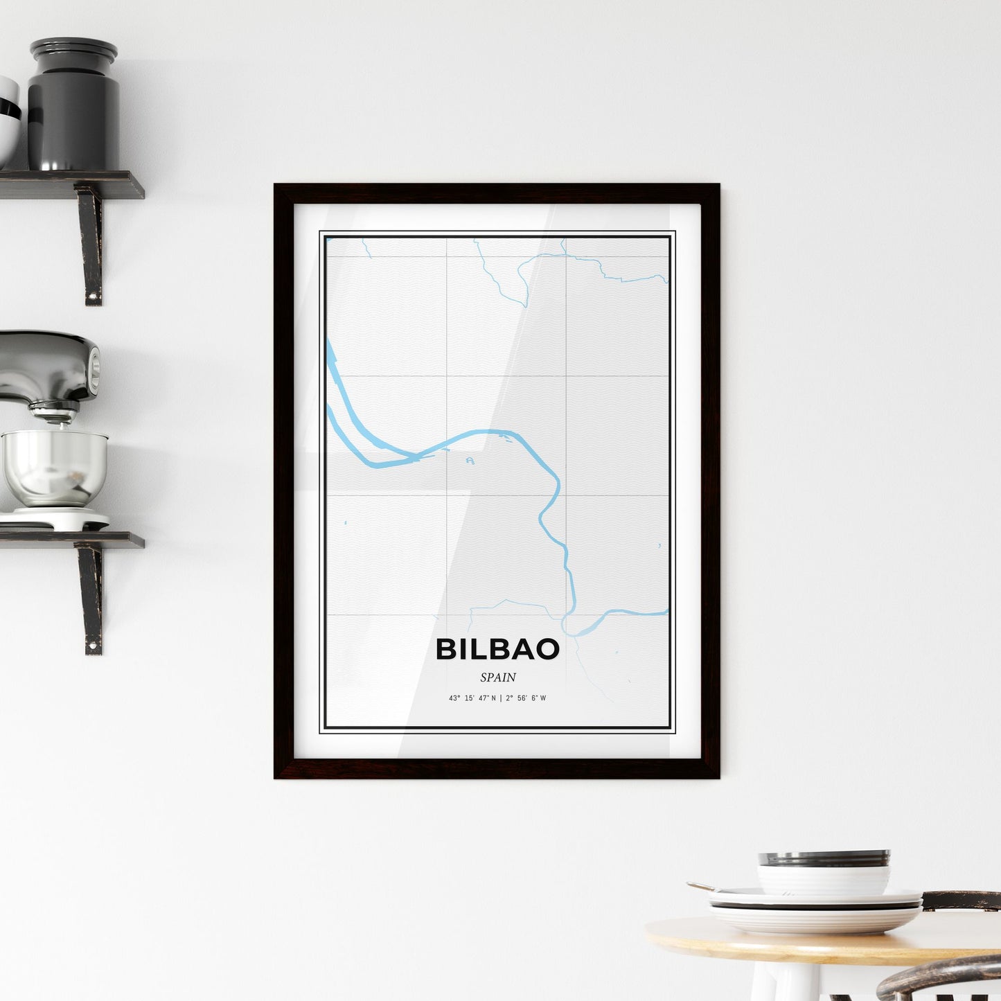 Bilbao Spain - Minimal City Map