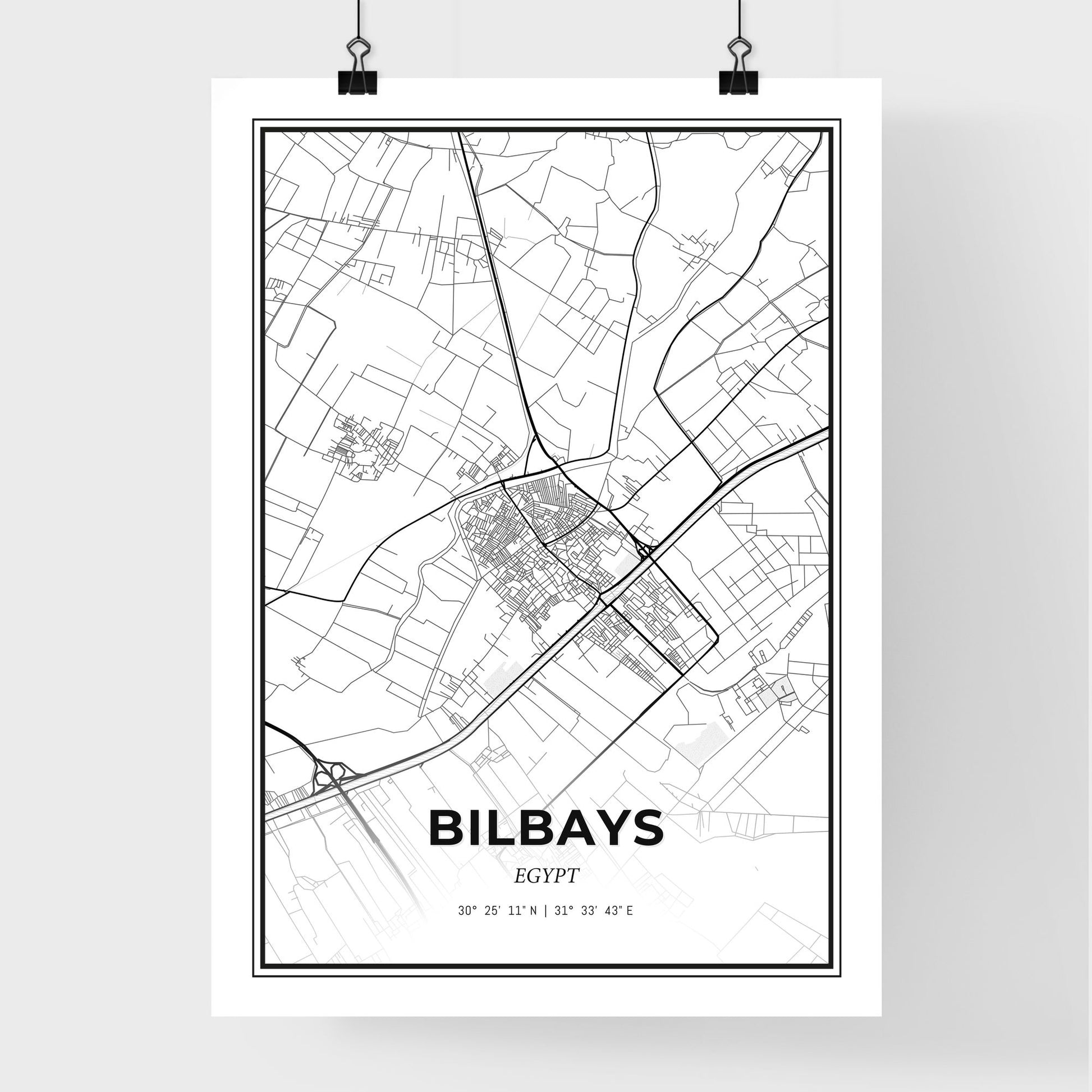 Bilbays Egypt - Premium City Map Poster