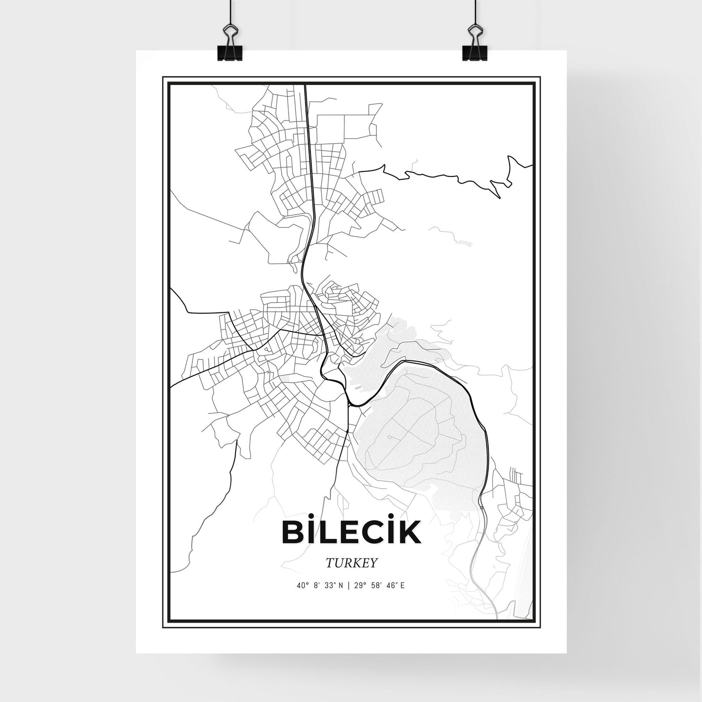 Bilecik Turkey - Premium City Map Poster