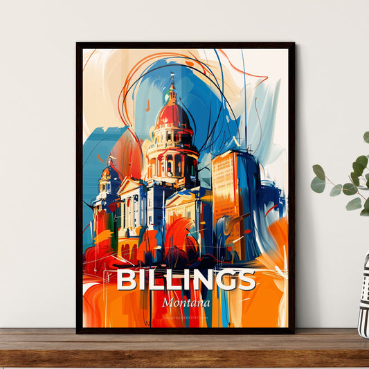 Vibrant Billings, Montana - A Painting Of A Building