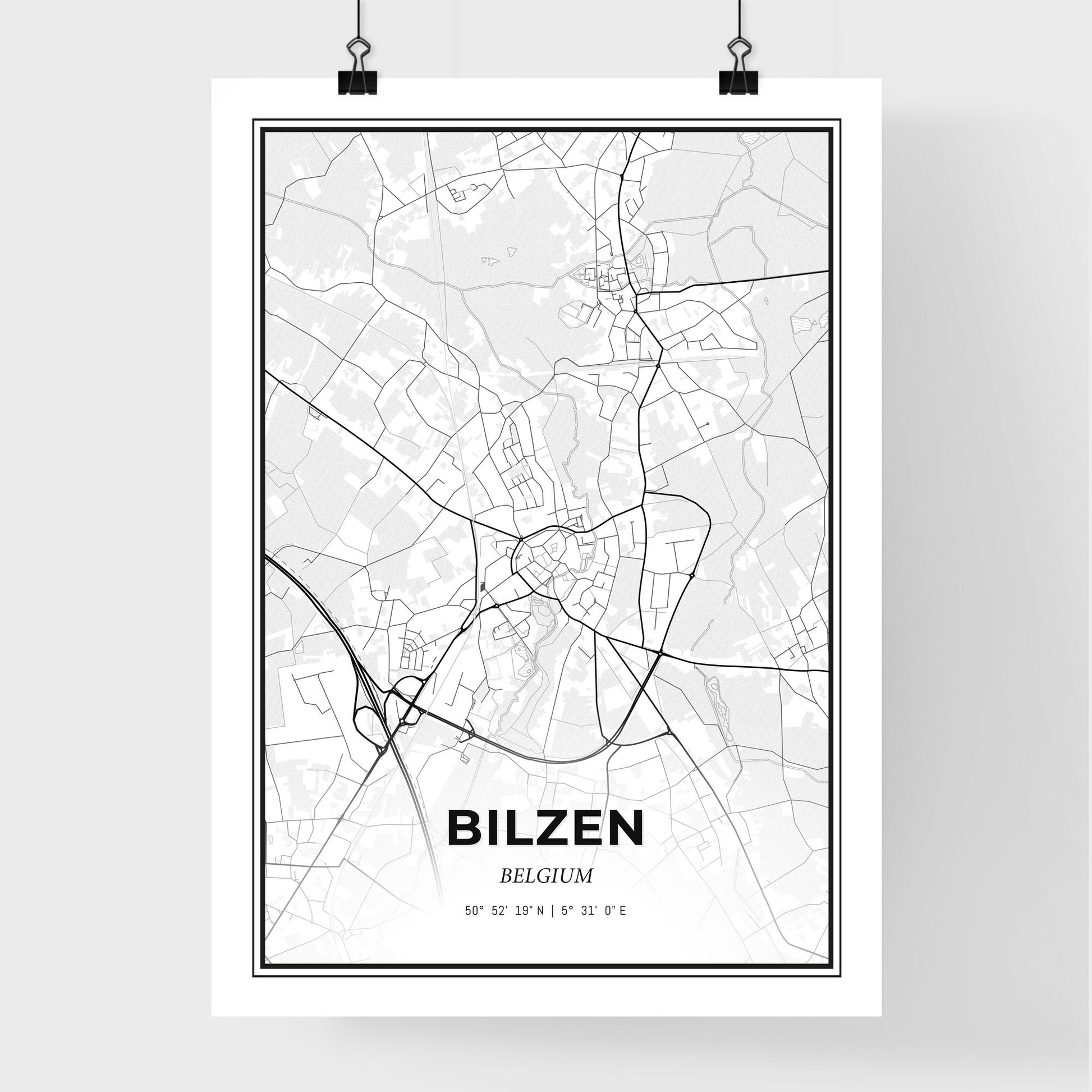 Bilzen Belgium - Premium City Map Poster