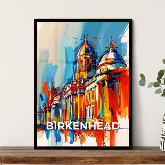 Vibrant Birkenhead, England - A Painting Of A Building