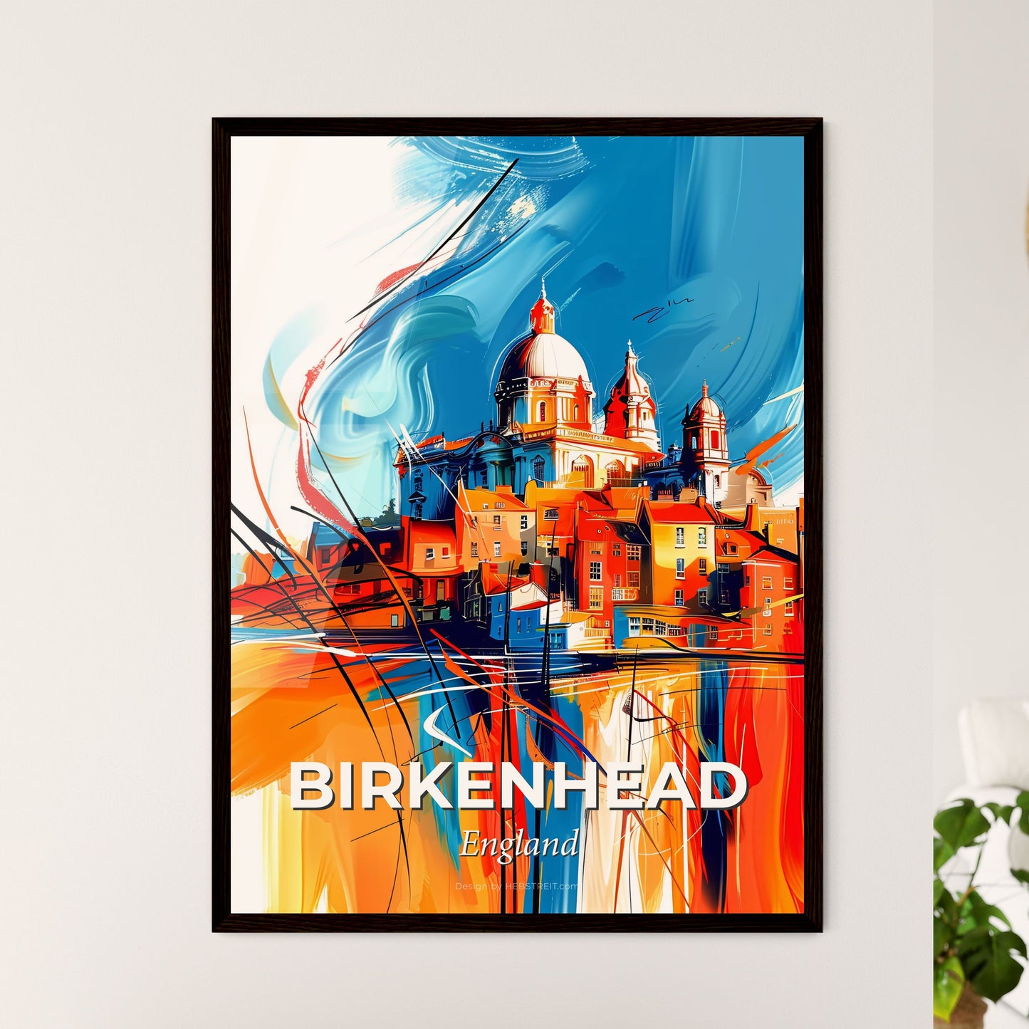 Vibrant Birkenhead, England - A Painting Of A City