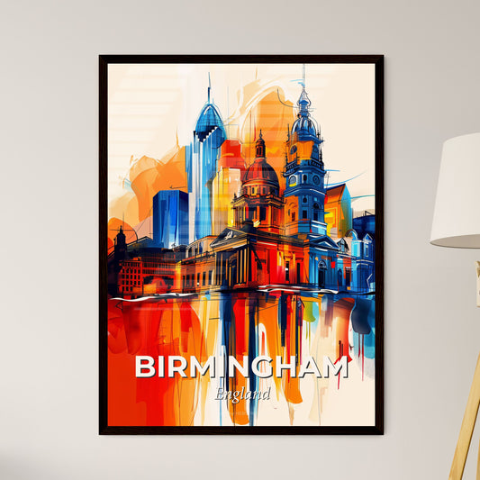 Vibrant Birmingham, England - A Painting Of A City