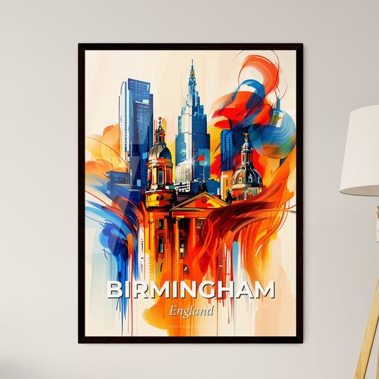 Vibrant Birmingham, England - A Colorful Painting Of A City