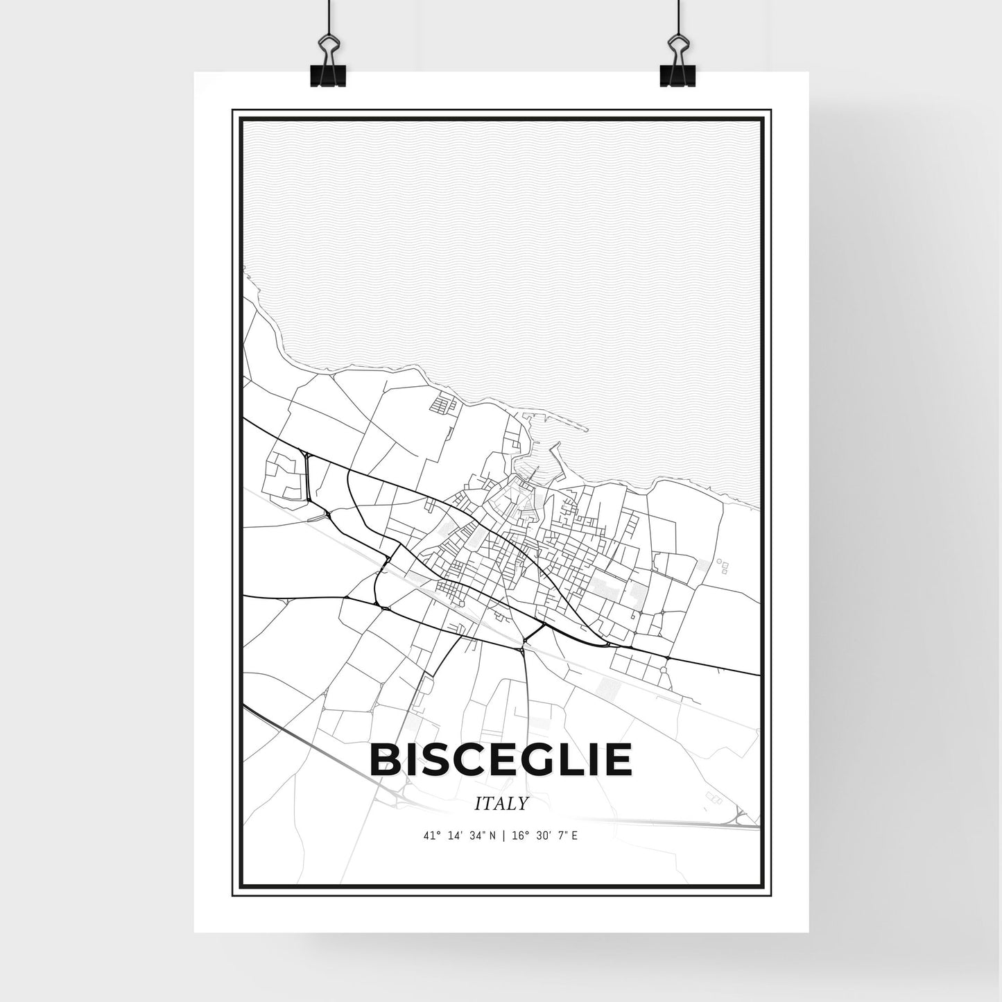 Bisceglie Italy - Premium City Map Poster