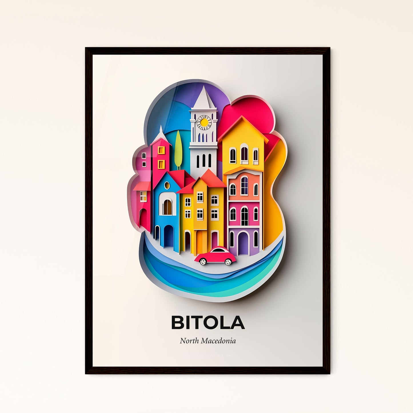 Vivid Bitola, North Macedonia - a paper cut of a city with a clock tower