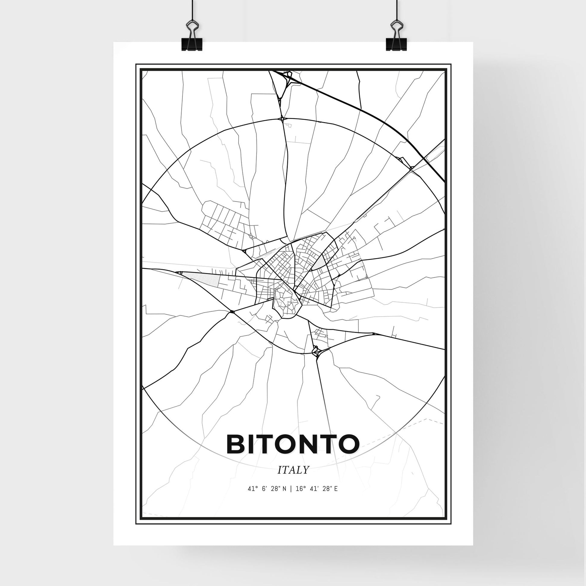 Bitonto Italy - Premium City Map Poster