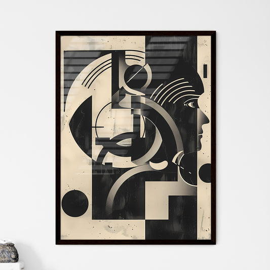 Bauhaus-Inspired Abstract Black-and-White Art: Vibrant Printable for Home Decor Default Title