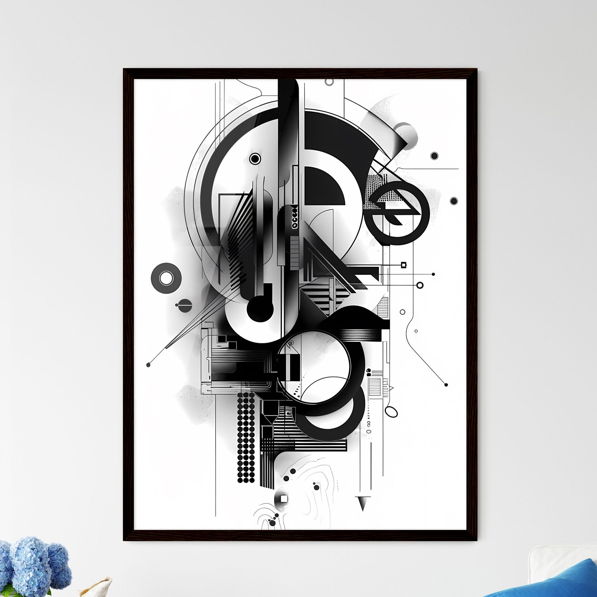 Buy bold printable bauhaus artwork - abstrac - Framed Art Print