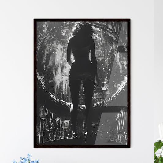 Black and White Painting - Framed Art Print