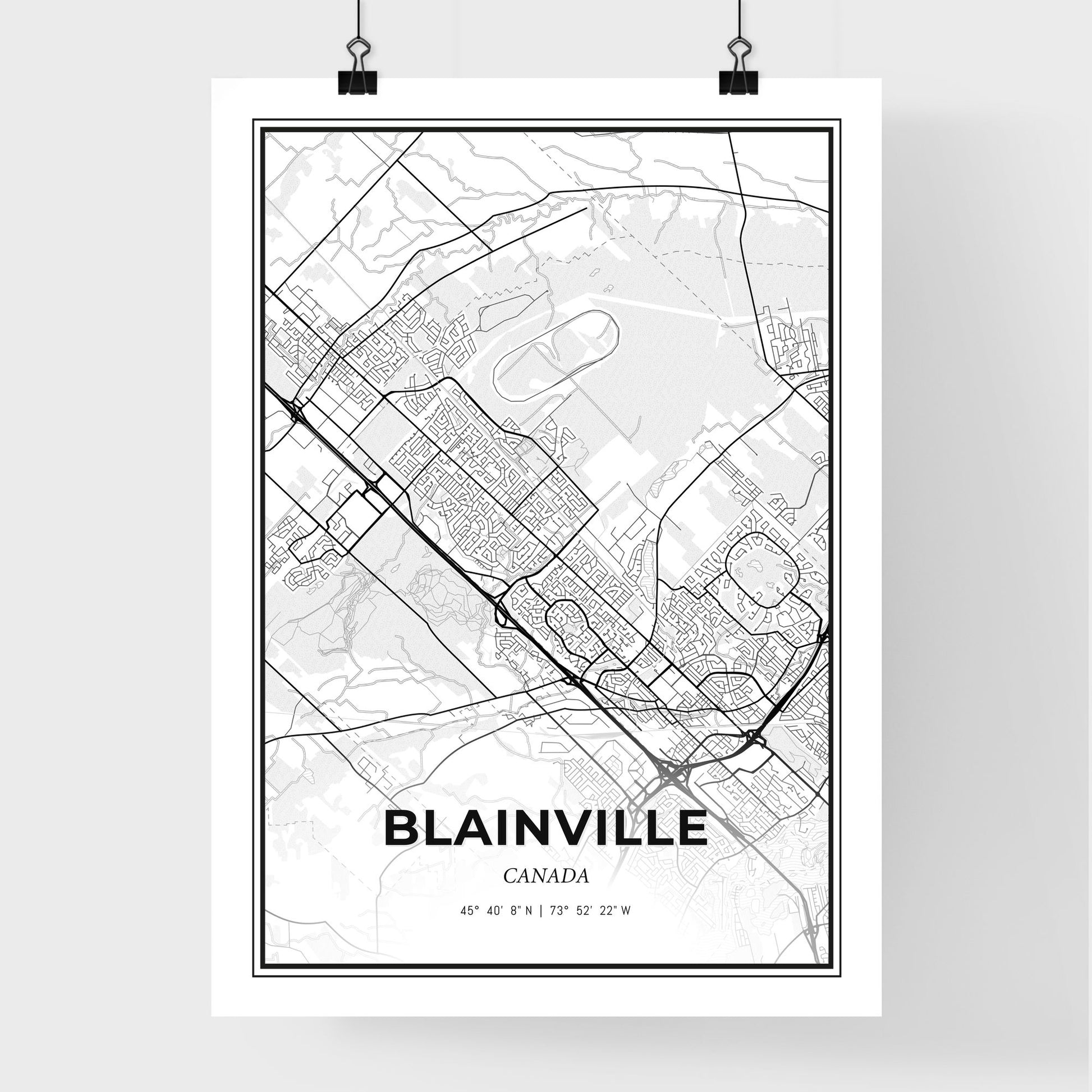 Blainville Canada - Premium City Map Poster