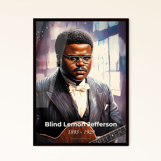 Portrait of Blind Lemon Jefferson Framed Print