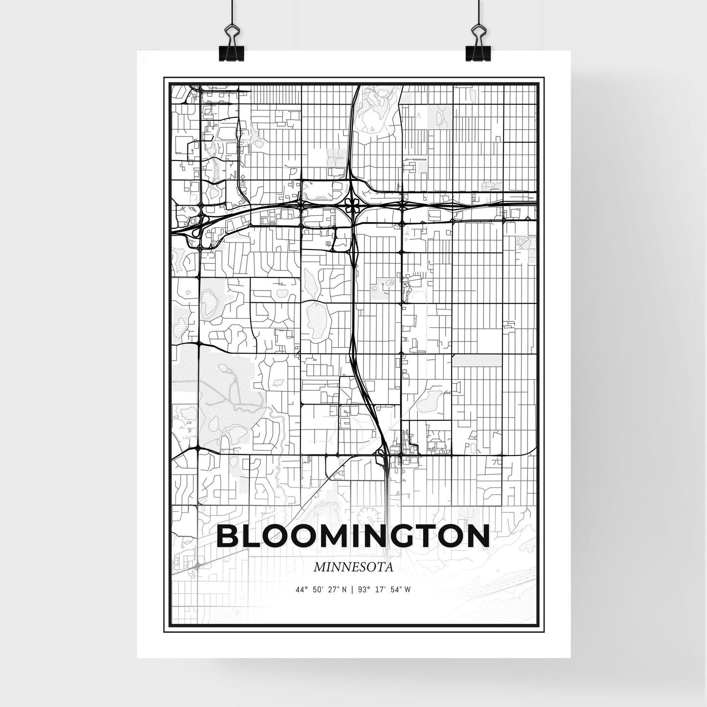 Bloomington Minnesota - Premium City Map Poster