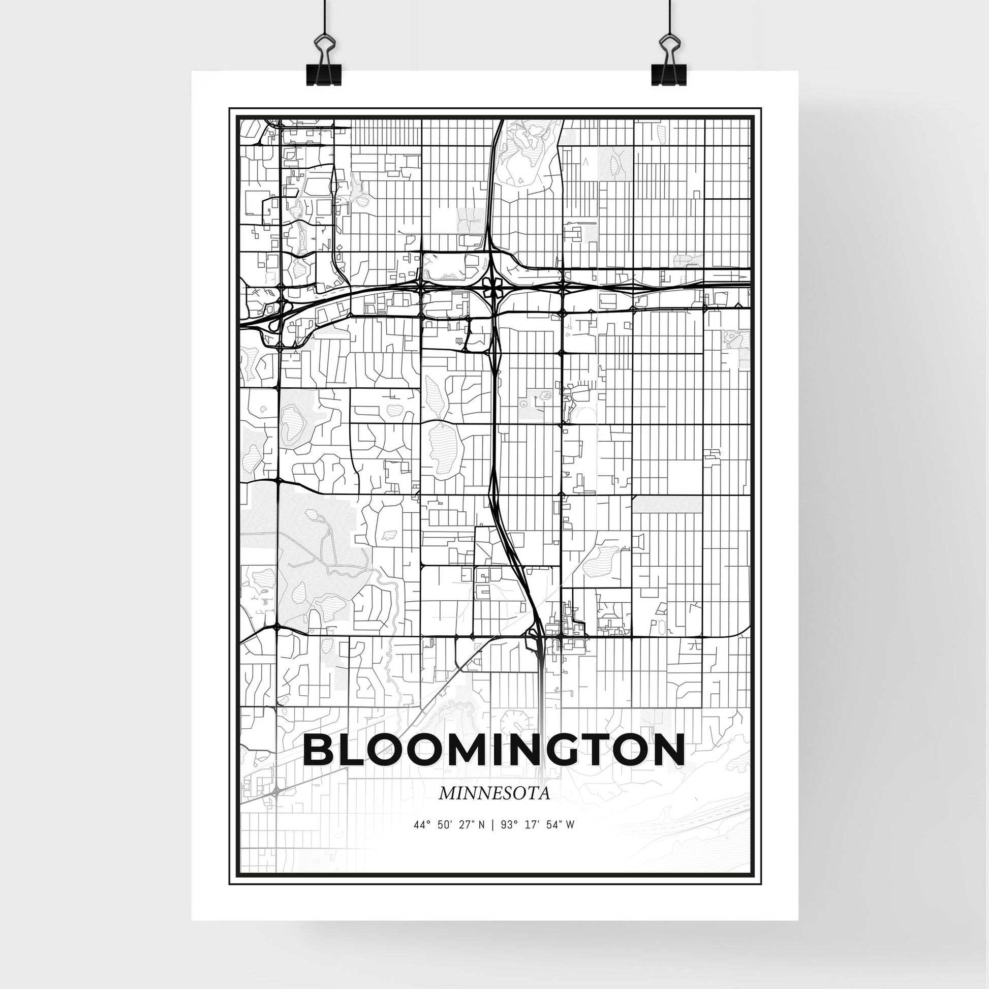 Bloomington Minnesota - Premium City Map Poster