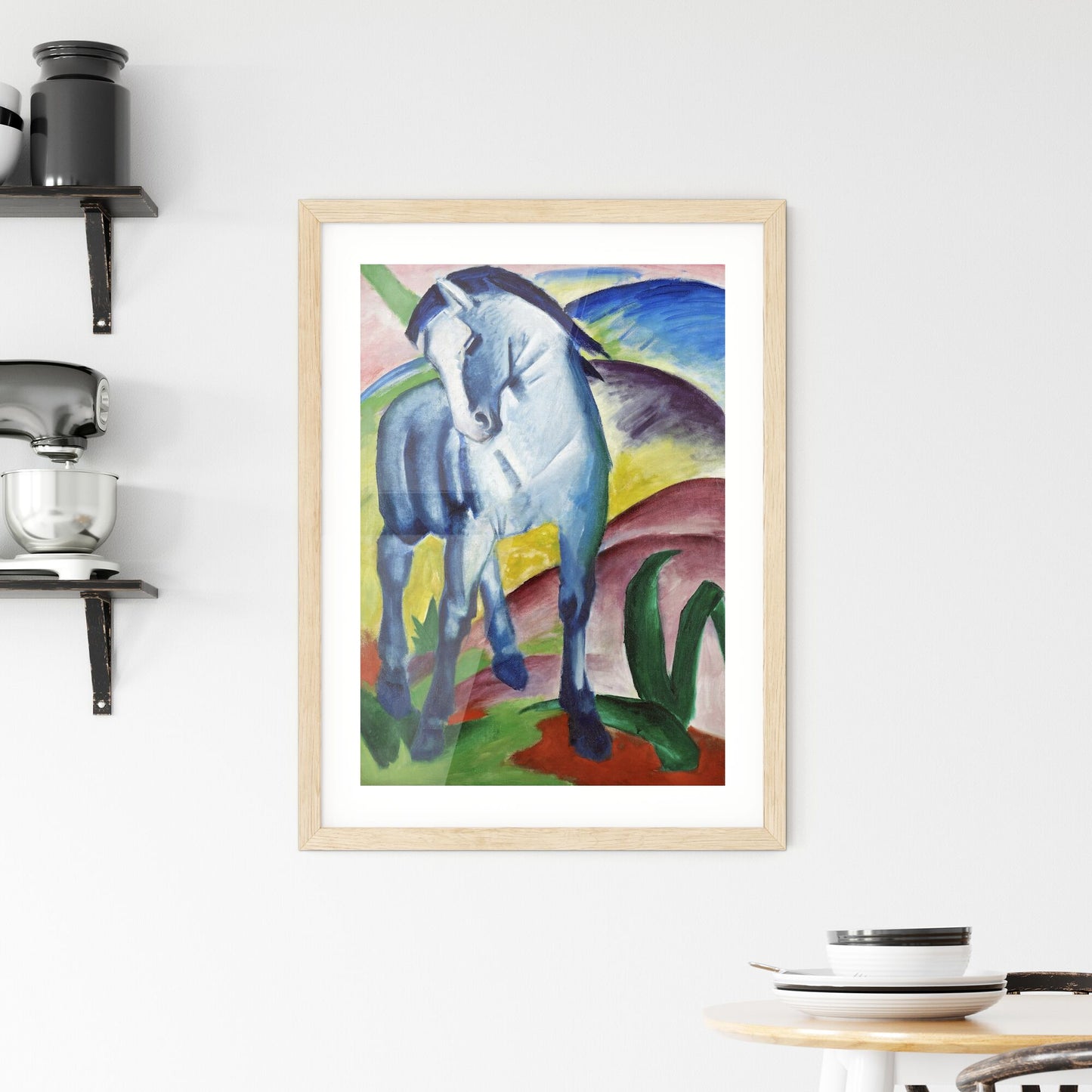 Framed Print of Blue Horse I by Franz Marc