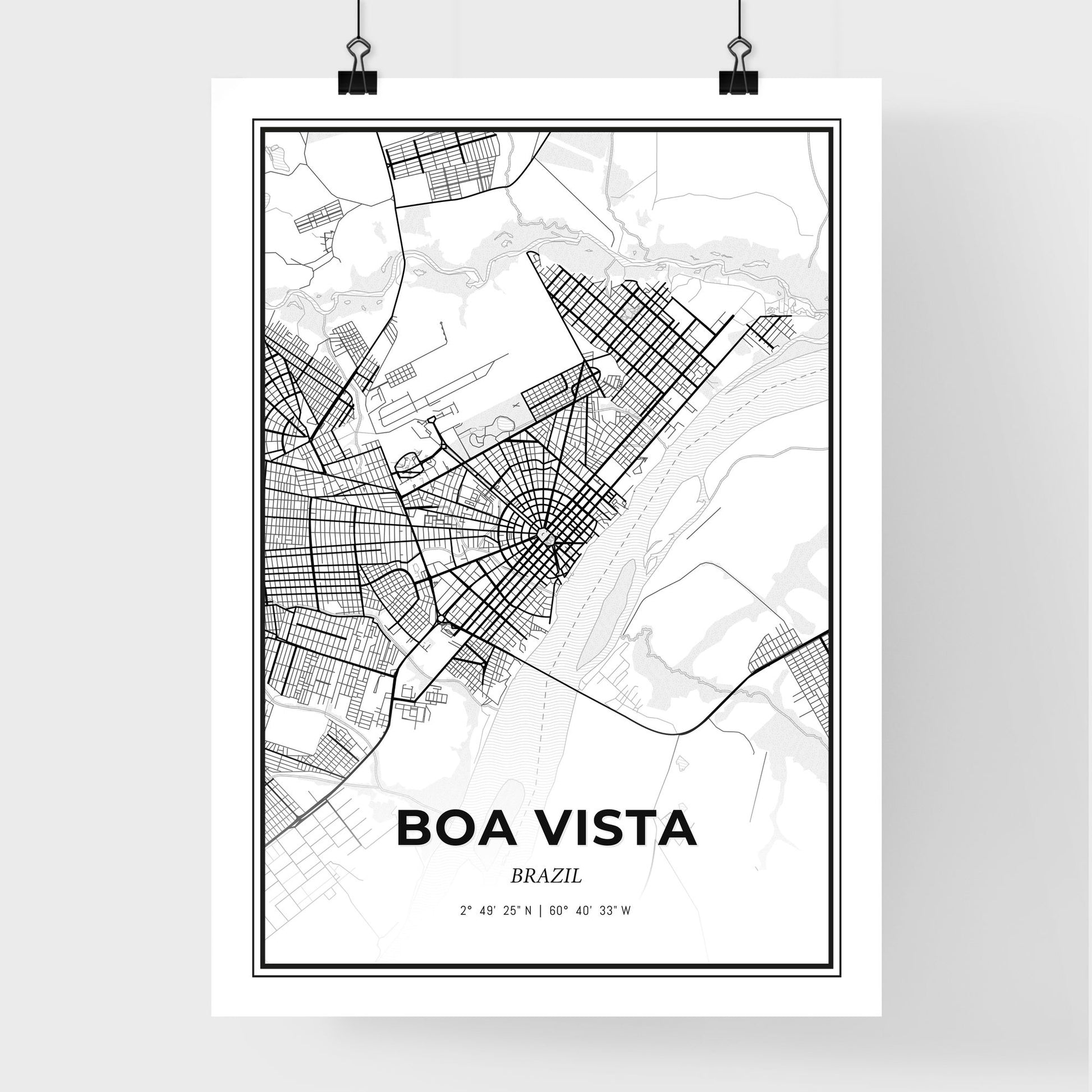 Boa Vista Brazil - Premium City Map Poster