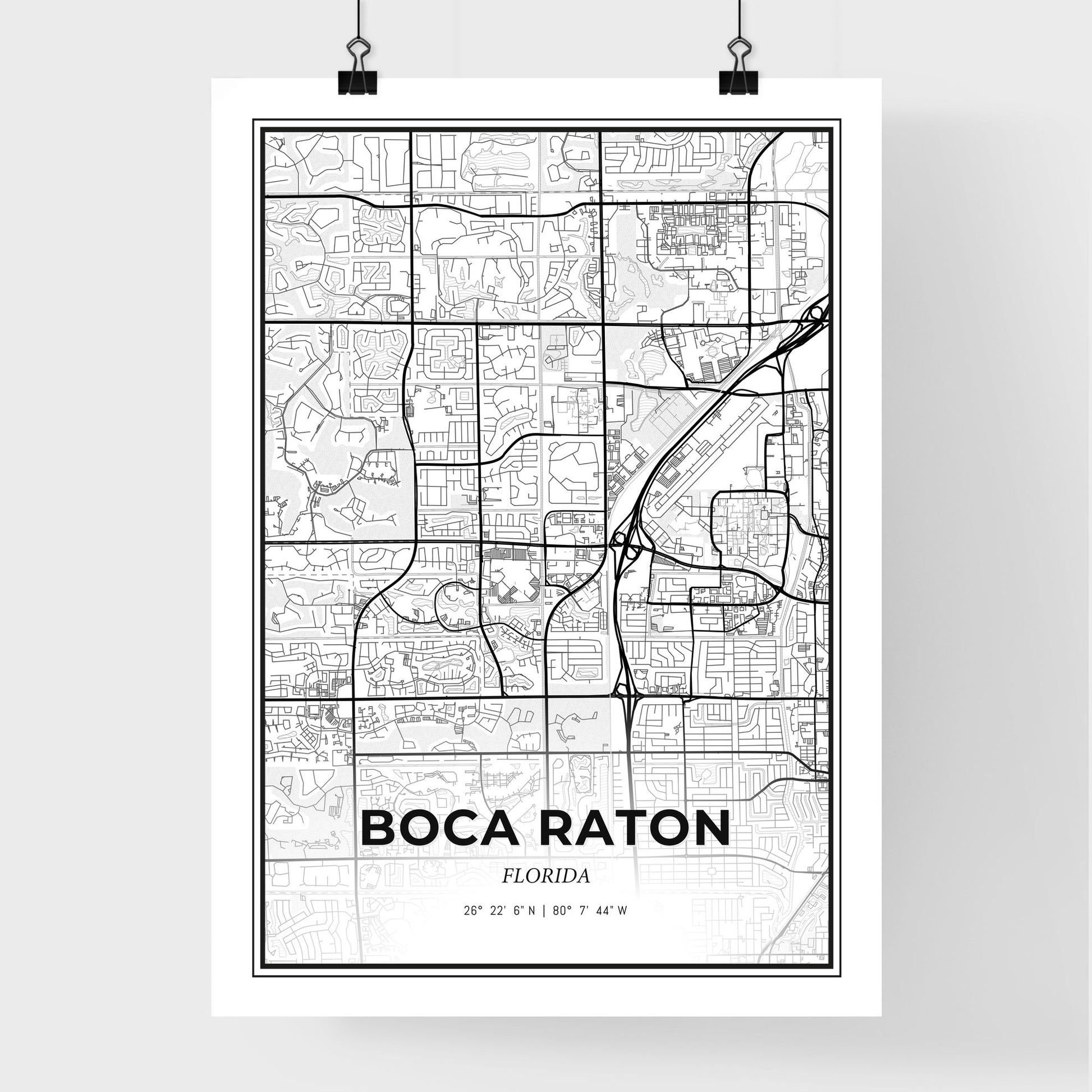 Boca Raton Florida - Premium City Map Poster